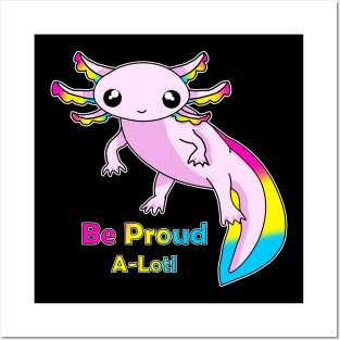 Pan Pride Axolotl Posters and Art